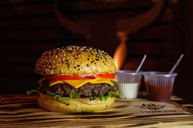 Burger and fries